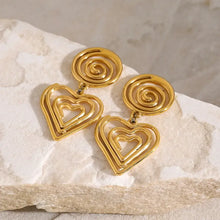 Stainless Steel Heart Earrings Earrings