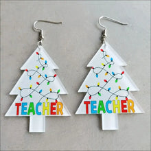 Christmas Themed Acrylic Dangle Earrings Style A One Size Earrings