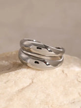 Stainless Steel Double-Layered Ring Fashion Jewelry