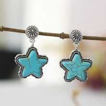 Artificial Turquoise Alloy Star Earrings Earrings