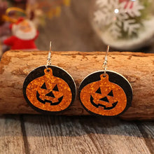 PU Leather Pumpkin Earrings Earrings