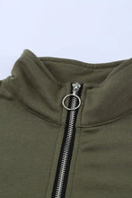 Side Slit Half Zip Long Sleeve Sweatshirt Woman Sweatshirts