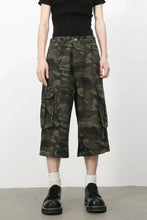Men's Camouflage Denim Cargo Shorts Green Camouflage Denim Shorts