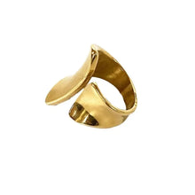 18K Gold-Plated Twisted Open Ring Fashion Jewelry