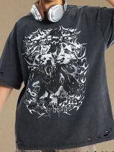 Men's Graphic Round Neck Half Sleeve T-Shirt Mens Tops