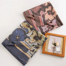 Printed Raw Hem Polyester Scarf Scarves