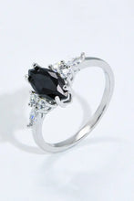 925 Sterling Silver Black Agate Ring Rings