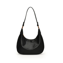 Curved Leather Shoulder Bag Shoulder Bags