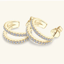 Moissanite 925 Sterling Silver C-Hoop Earrings Earrings