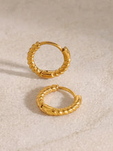 18K Gold-Plated Stainless Steel Huggie Earrings Earrings