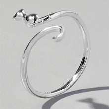 Cat Shape 925 Sterling Silver Ring Rings