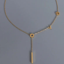 Titanium Steel Letter Necklace Necklaces
