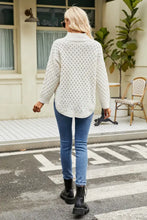 Slit Long Sleeve Mock Neck Sweater Sweater Pullovers