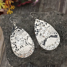 PU Leather Sequin Teardrop Earrings Earrings