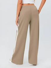 Side Striped Wide Leg Pants Woman Pants