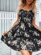 Floral Print Spaghetti Strap Summer Mini Dress Casual Dresses
