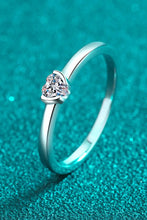 Heart-Shaped Moissanite Solitaire Ring Rings