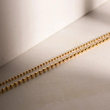 18K Gold-Plated Lobster Closure Bead Necklace Necklaces