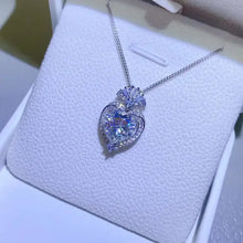 3 Carat Moissanite 925 Sterling Silver Heart Pendant Necklace Necklaces