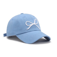 Bow Embroidered Cotton Baseball Cap Hats