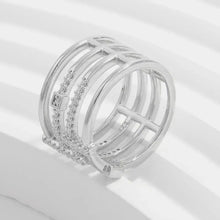 925 Sterling Silver Inlaid Zircon Ring Silver Rings
