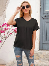Ivy Lane V-Neck Short Sleeve T-Shirt Woman T Shirts
