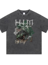 Men's Graphic Round Neck Half Sleeve T-Shirt Mens Tops