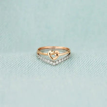 Knotted Heart Shape Inlaid Zircon Ring Rings