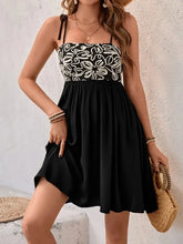 Tie Shoulder Mini Cami Dress Black Casual Dresses