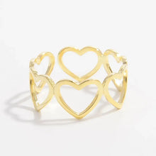 925 Sterling Silver Heart Ring Gold Rings