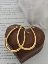 18K Gold-Plated Titanium Steel Earrings Gold One Size Earrings
