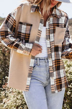 Plaid Button Up Long Sleeve Shacket Woman Outerwear