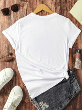 White Simply Love graphic short-sleeve t-shirt with knotted hem