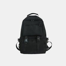 Oxford Cloth Adjustable Straps Backpack Bag Black One Size Backpacks