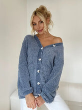 Pocketed V-Neck Button Up Cardigan Woman Outerwear