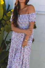 Tiered Floral Shirred High Waist Maxi Dress Casual Dresses