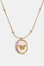 Butterfly Shell Pendant Copper Necklace Gold One Size Necklaces