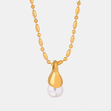 Titanium Steel Pearl Pendant Necklace Necklaces