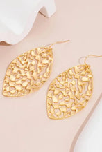 Brass Cutout Leaf Shape Earrings Earrings
