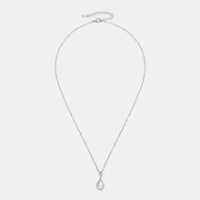 925 Sterling Silver Inlaid Moissanite Infinity Pendant Necklace Necklaces