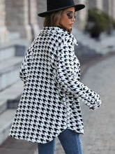 Houndstooth Button Down Jacket Woman Outerwear