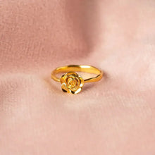 Rose Shape 18K Gold-Plated Ring Rings