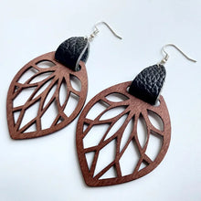 Leaf Drop Earrings Black One Size Earrings