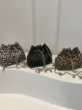 Leopard Chain Bucket Bag Shoulder Bags