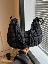 Bubble Texture Ruched Strap Quilted Shoulder Bag Shoulder Bags