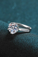 3 Carat Moissanite Rhodium-Plated Side Stone Ring Rings