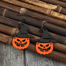 Wooden Pumpkin Shape Earrings Earrings