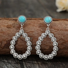 Artificial Turquoise Teardrop Earrings Earrings