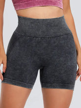 Washed High Waist Active Shorts Woman Activewear