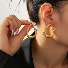 18K Gold-Plated Twisted Earrings Earrings